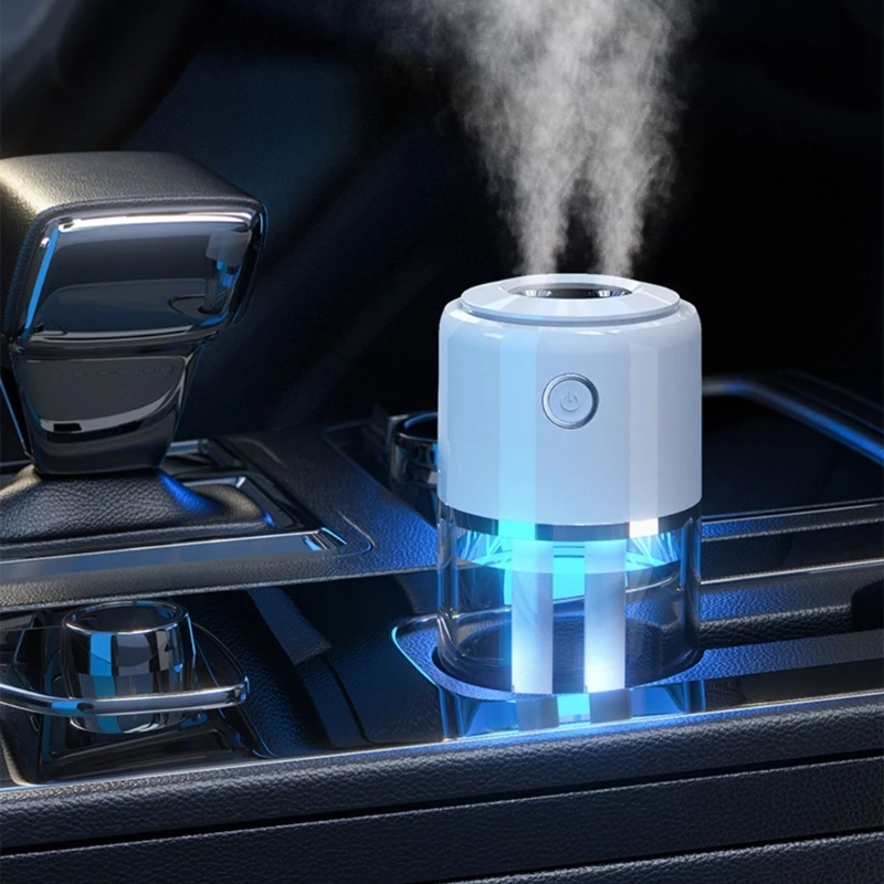 Household Air Humidifier Double Nozzle Desktop USB Fog Water Supply Portable Car 520ml Office Bedroom Dormitory