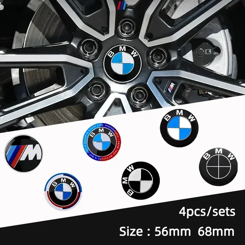 4pcs 56mm 68mm Car Wheel Center Hup Caps cover For BMW X6 X5 X3 E46 E60 E90 F10 F30 E93 E39 E36 G20 F20 E87 E70 E92 G30 F11 F31