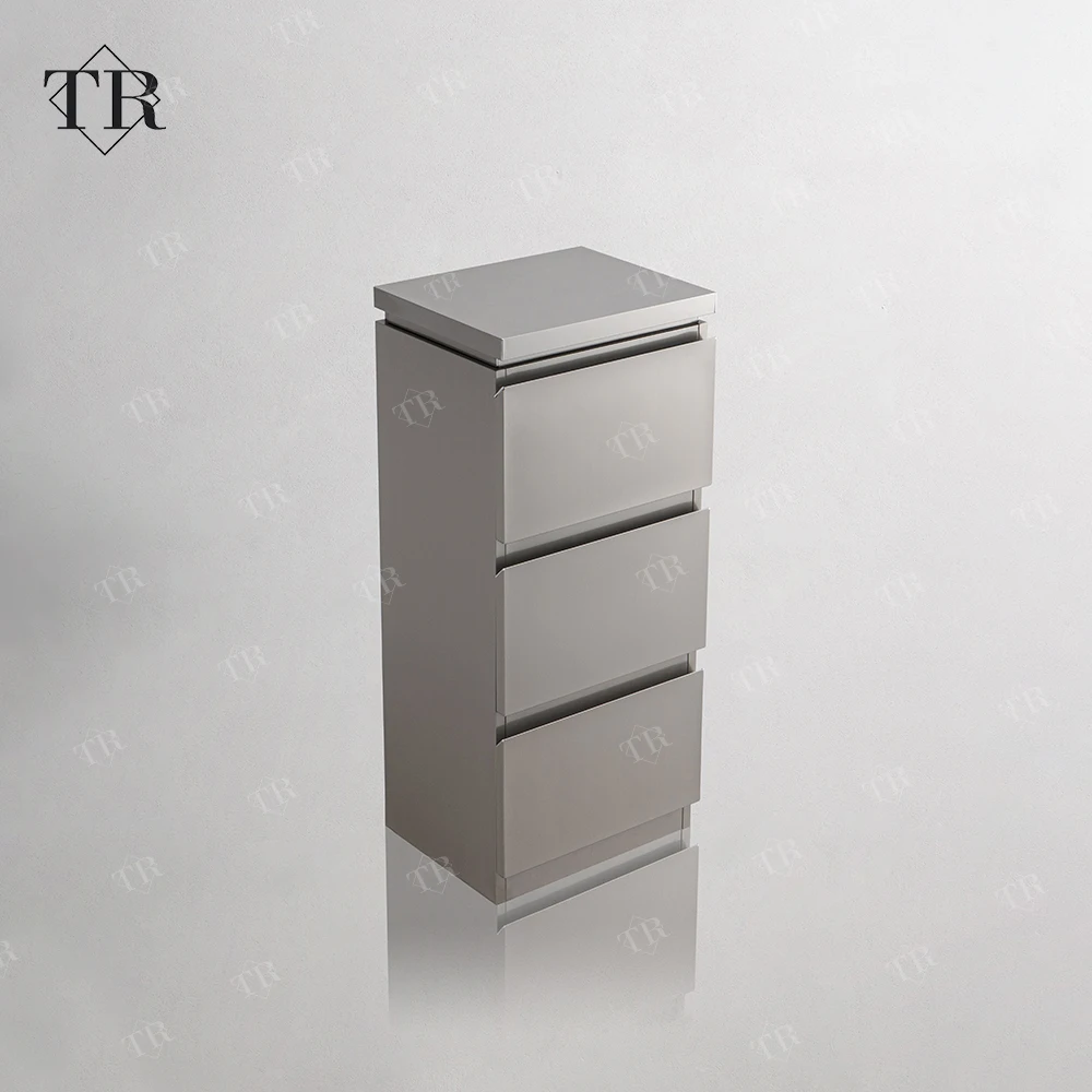 Stainless Steel Makeup Hairdressing Side Cabinet Sideboard Multi Functions Salon 3 Layer Salon Stations Equipment