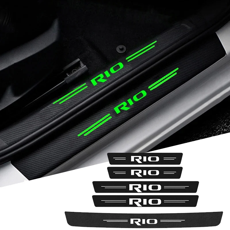 Car Door Threshold Stickers Decals Anti Scratch Tape Luminous for KIA Rio Logo Sportage Sorento Ceed KX5 Soul  Accessories