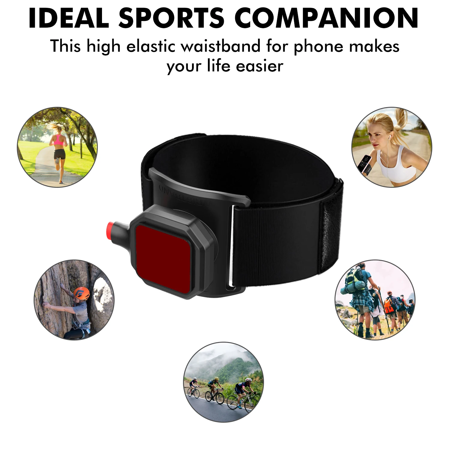 Armband Phone Holder for Running Hiking Fitness Universal Quick Mount Sports Wristband Mobile Phone Support for iPhone Samsung