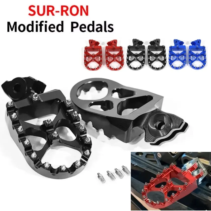 For Surron Footrest Footpegs Light Bee X Foot Pegs Pedal Sur Ron Off-road E-bike Dirtbike Black Red Blue Motorcycle Accessories