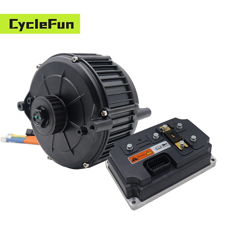 

QS165 5000 Вт Пик 10000 Вт 6500 об/мин 48 В-72 В V2 QS Двигатель среднего привода с программируемым Votol EM260S для электрического мотоцикла