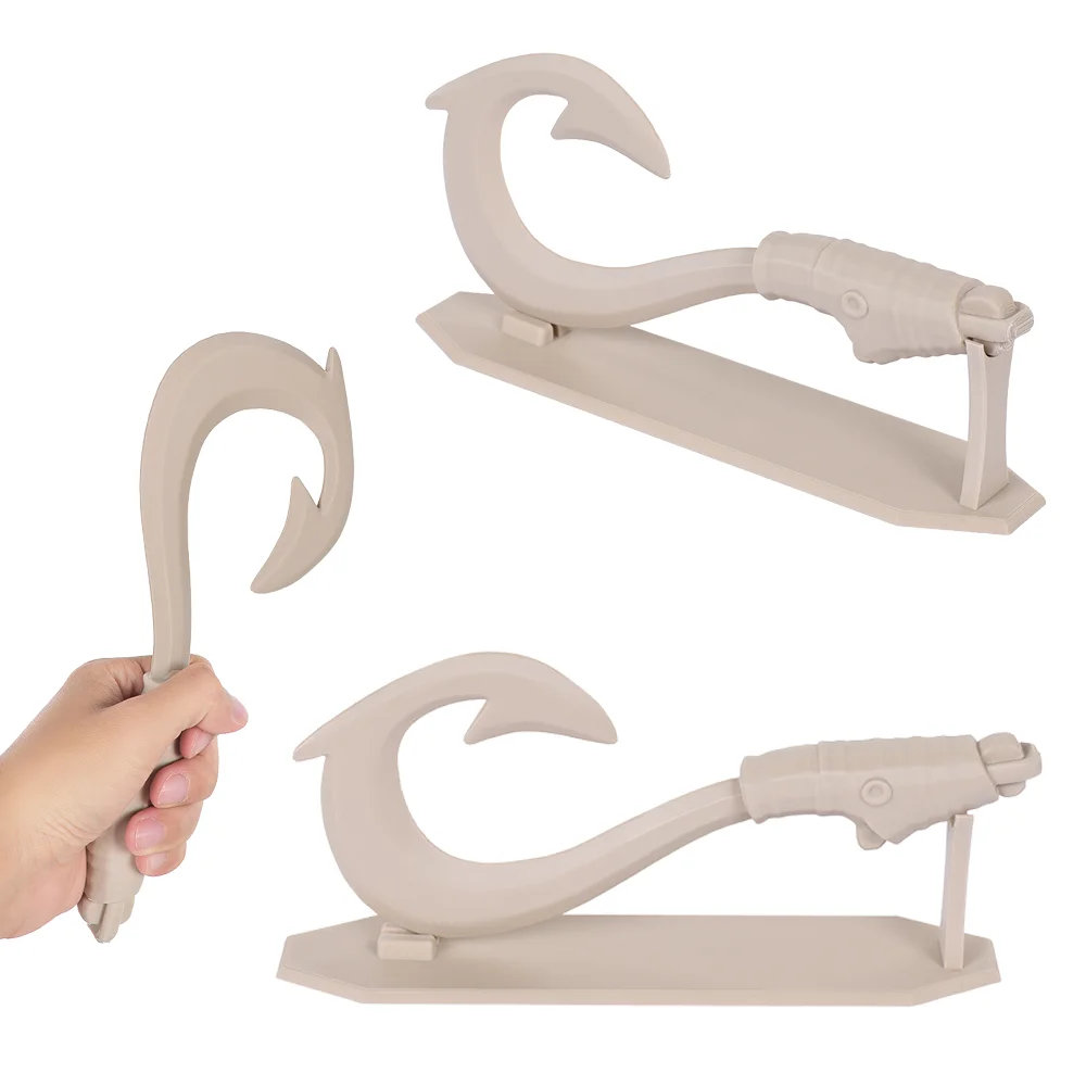 Moana Cosplay Maui Giant Magical Fish Hook Prop Polynesian Tribal Bone Toy Weapons Handle Costume Accessory Halloween Carnival