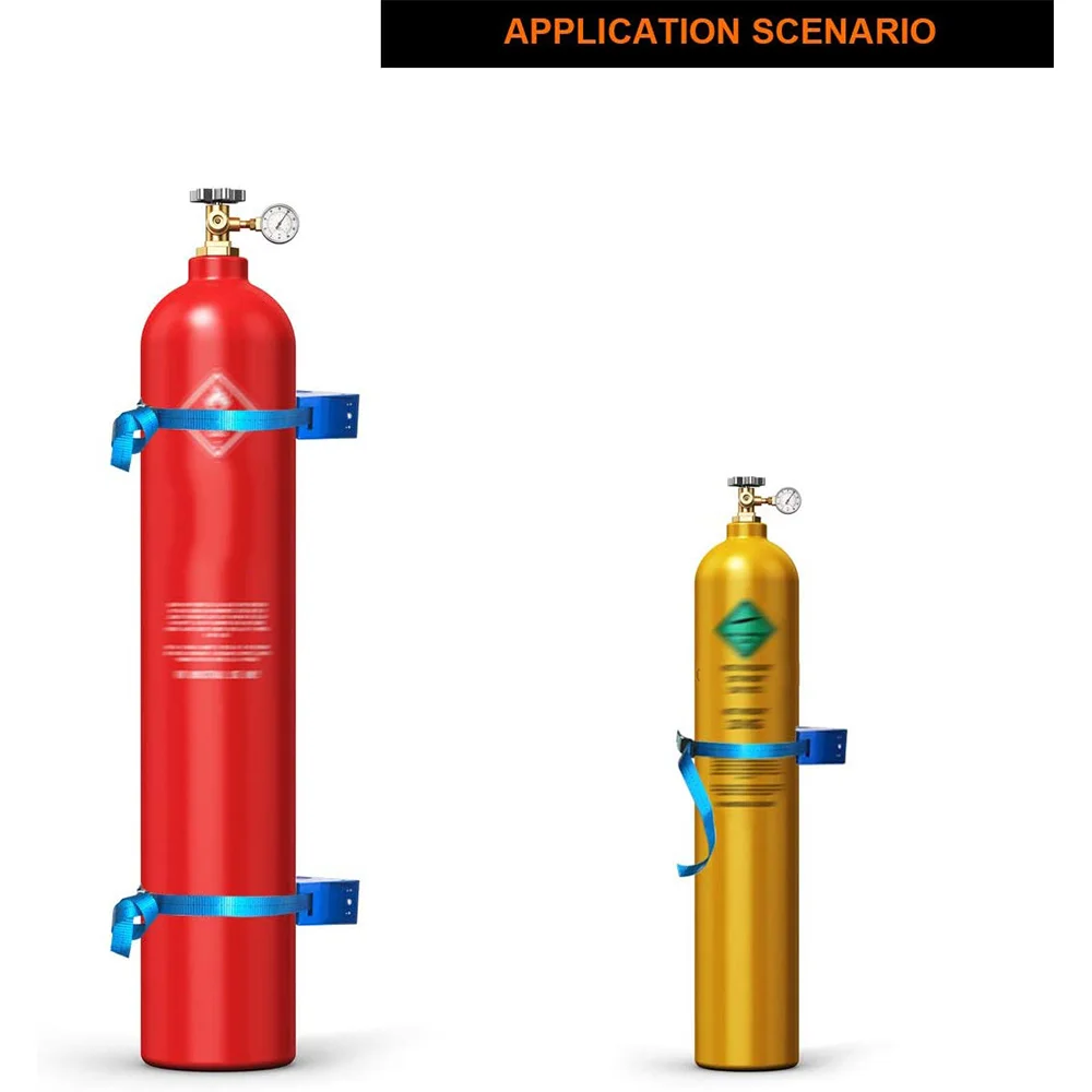 Zylindermontierte Halterung Gasflaschenhalterung ABS Gasflaschenhalter für Wohnmobil, Wohnwagen, Blau