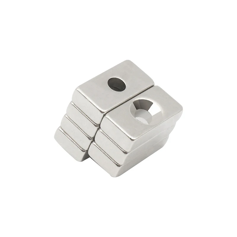 

5/10 Pcs 20x15x5-5 Magnet Block NdFeB Neodymium Magnet 20x15x5mm Hole 5mm N35 Super Powerful Strong Permanent Magnetic imanes