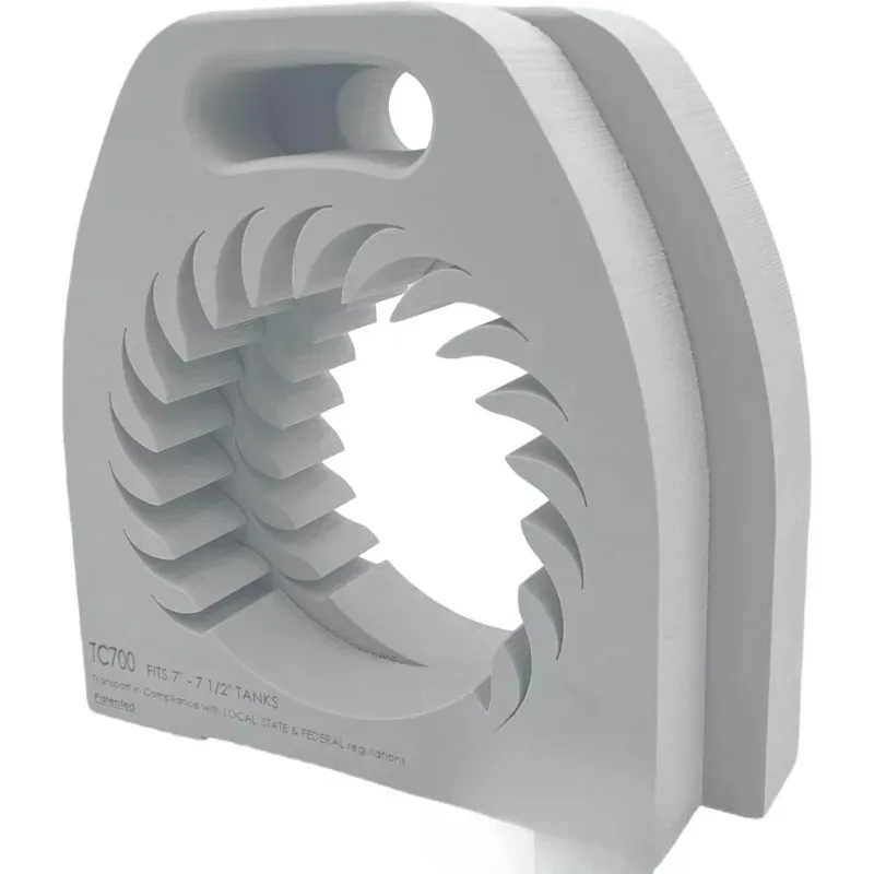 Soporte de cilindro de gas de soldadura para transporte de manejo de elevación más seguro, se adapta a tanques de 7 a 7,5 pulgadas, juego de 2