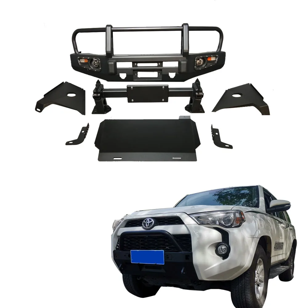 Wholesale Auto Parts and Accessories  4Runner Winch Bull Bar Front Bumper Rear Bumper with Tire carrier jerrycan holder