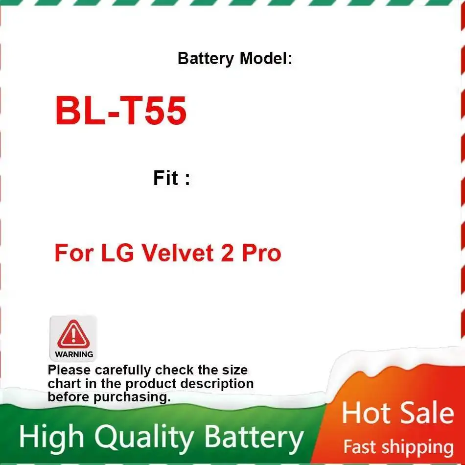 

Для LG Velvet 2 Pro 4500 мАч BL-T55 надежный аккумулятор для мобильного телефона