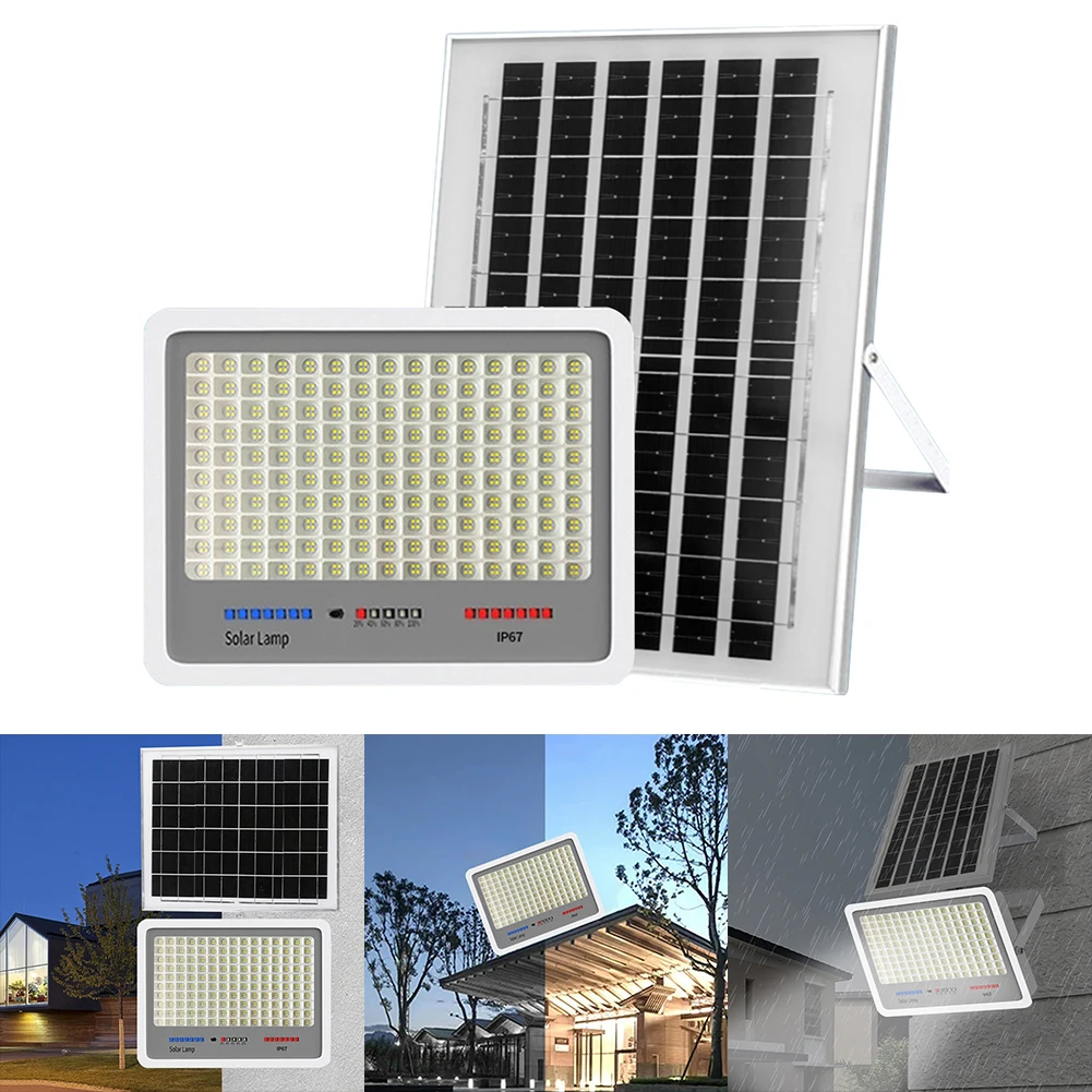 تعمل بالطاقة الشمسية LED كشاف ضوء IP67 مقاوم للماء أضواء أمنية خارجية متعددة أوضاع أضواء خارجية توقيت لحديقة فناء #2