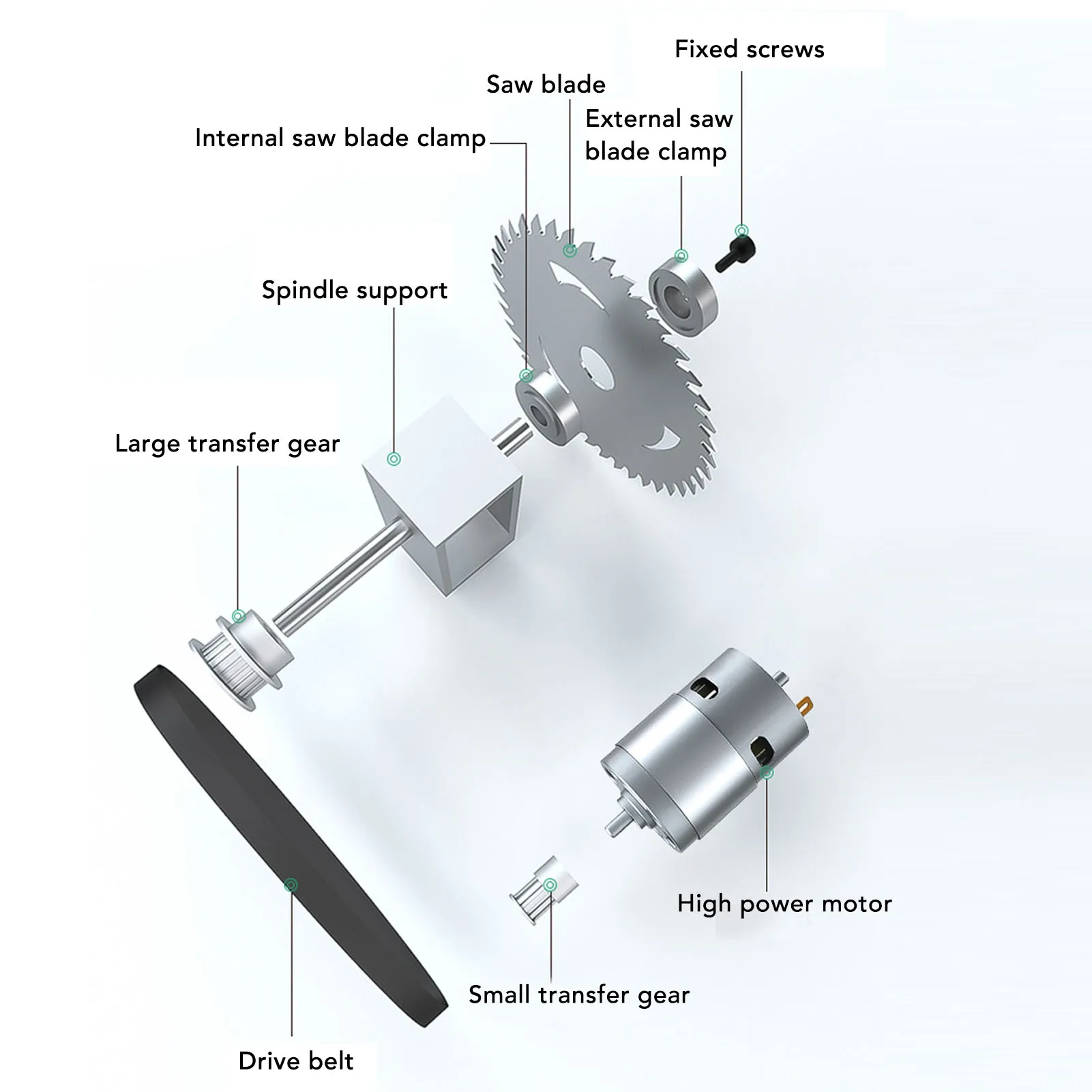 Mini Table Saw 100W 7 Speed Angle Blade Height Adjustable Mini Desktop Electric Saw Cutter for Wood PCB Acrylic Plastic 110-240V