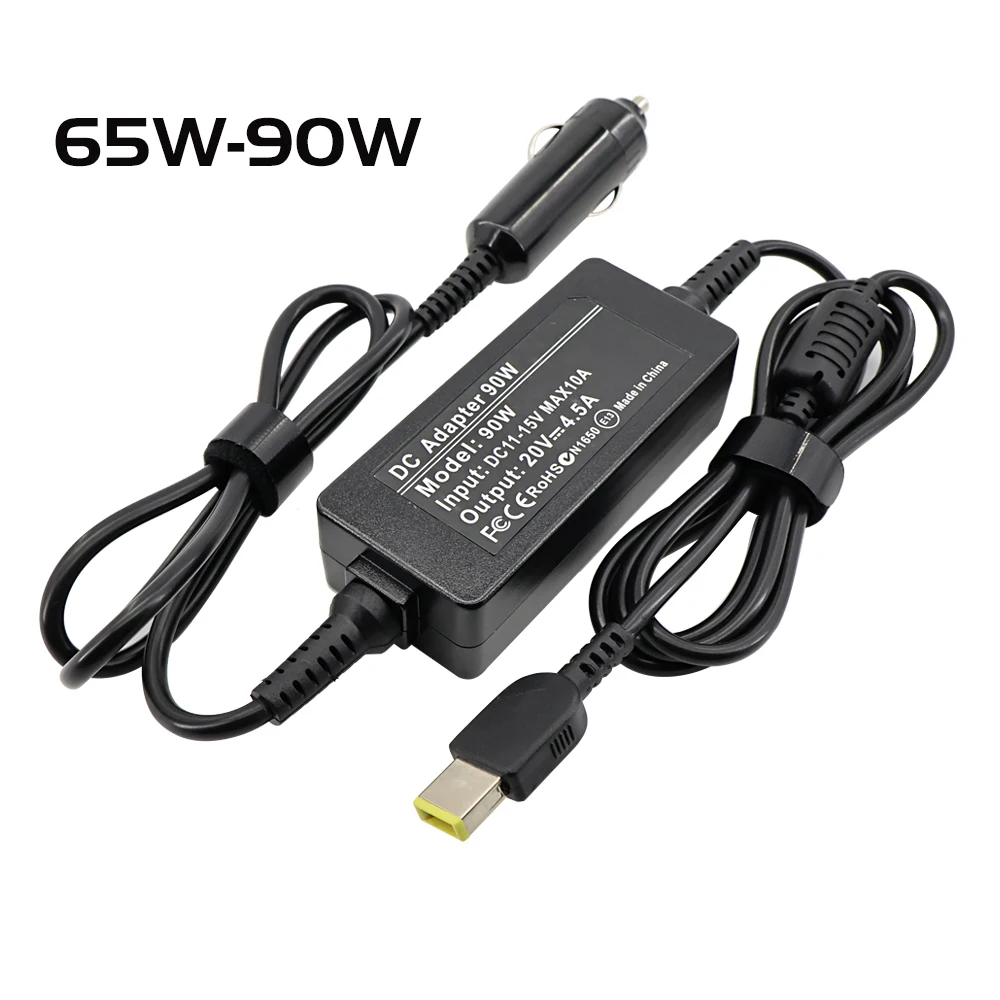 2​0V 65W 90W Laptop Car Charger for Lenovo ThinkPad X301S X230S G500 G405 X1 Carbon E431 E531 T440s Yoga 13 Dc Power Adapter
