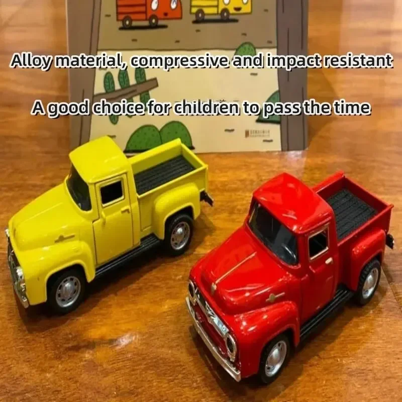 

Alloy Car Model Simulation Cartoon Cute Children's Car Bus Pull Back Car Tabletop Small Decoration Toys