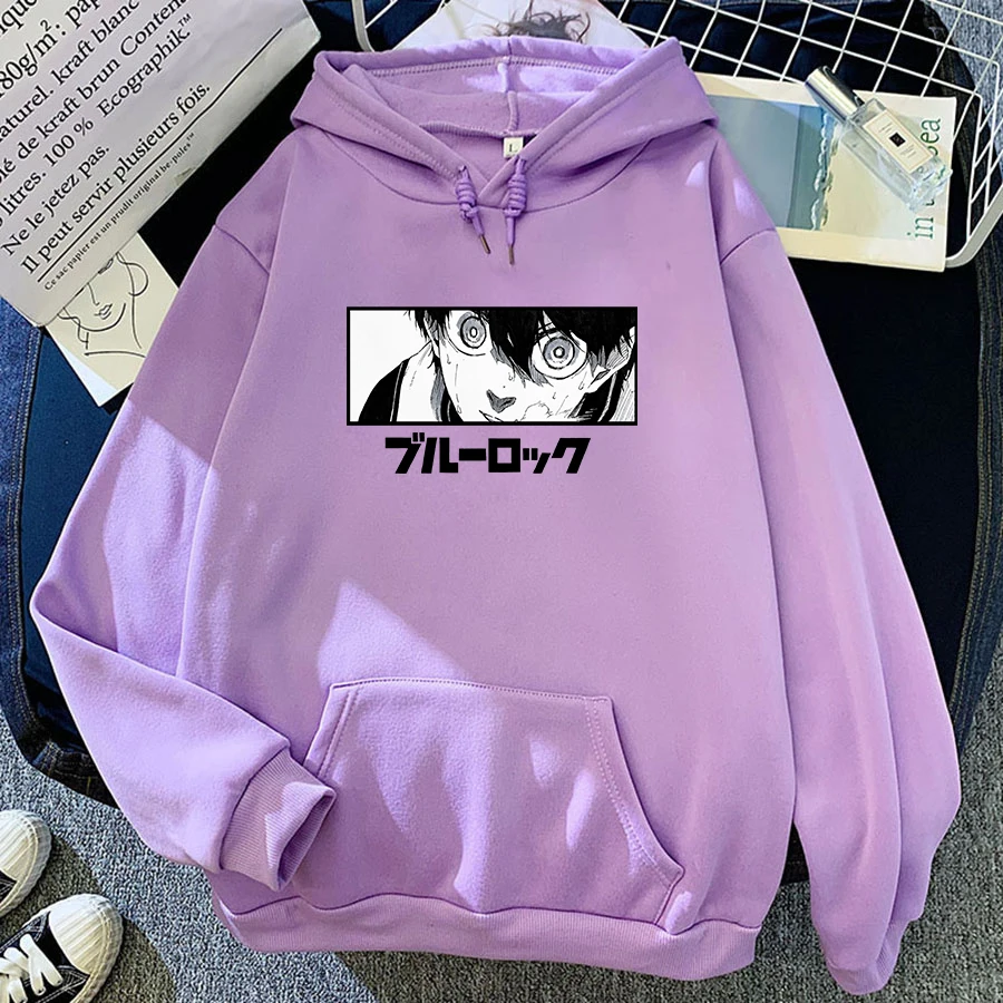 Blue Lock Anime Hoodie For Men Women Harajuku Clothes Manga Yoichi Isagi Pullover Sweatshirts Comfortable Fleece Warm Streetwear