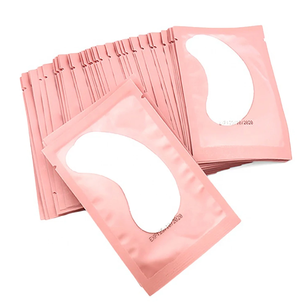 50 Pairs Eyelash Extension Paper Patches Lint free Grafted Eyelash Under Eye Pads Hydrogel Eyelashes Patch Tips Sticker