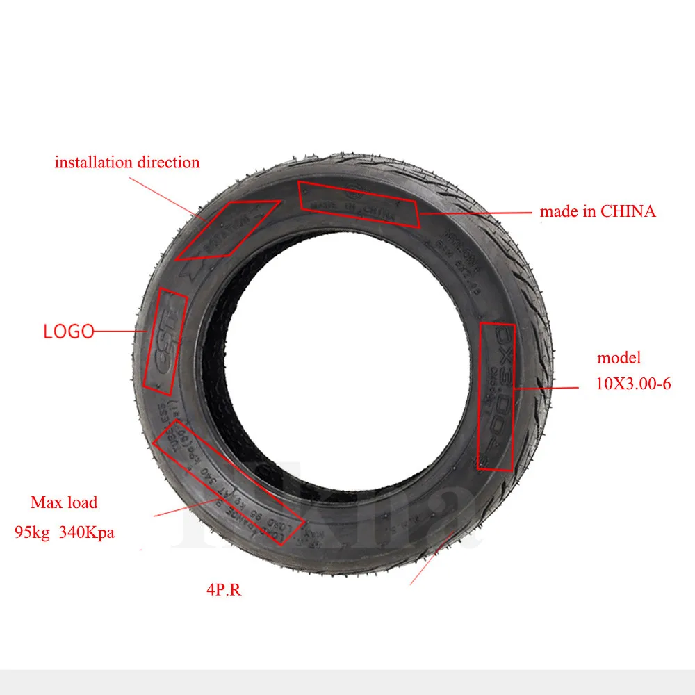 Newest 10x3.00-6 Tubeless Tire for Electric Scooter 10 Inch 10x3.0 CST Wear Resistant Vacuum Tyre