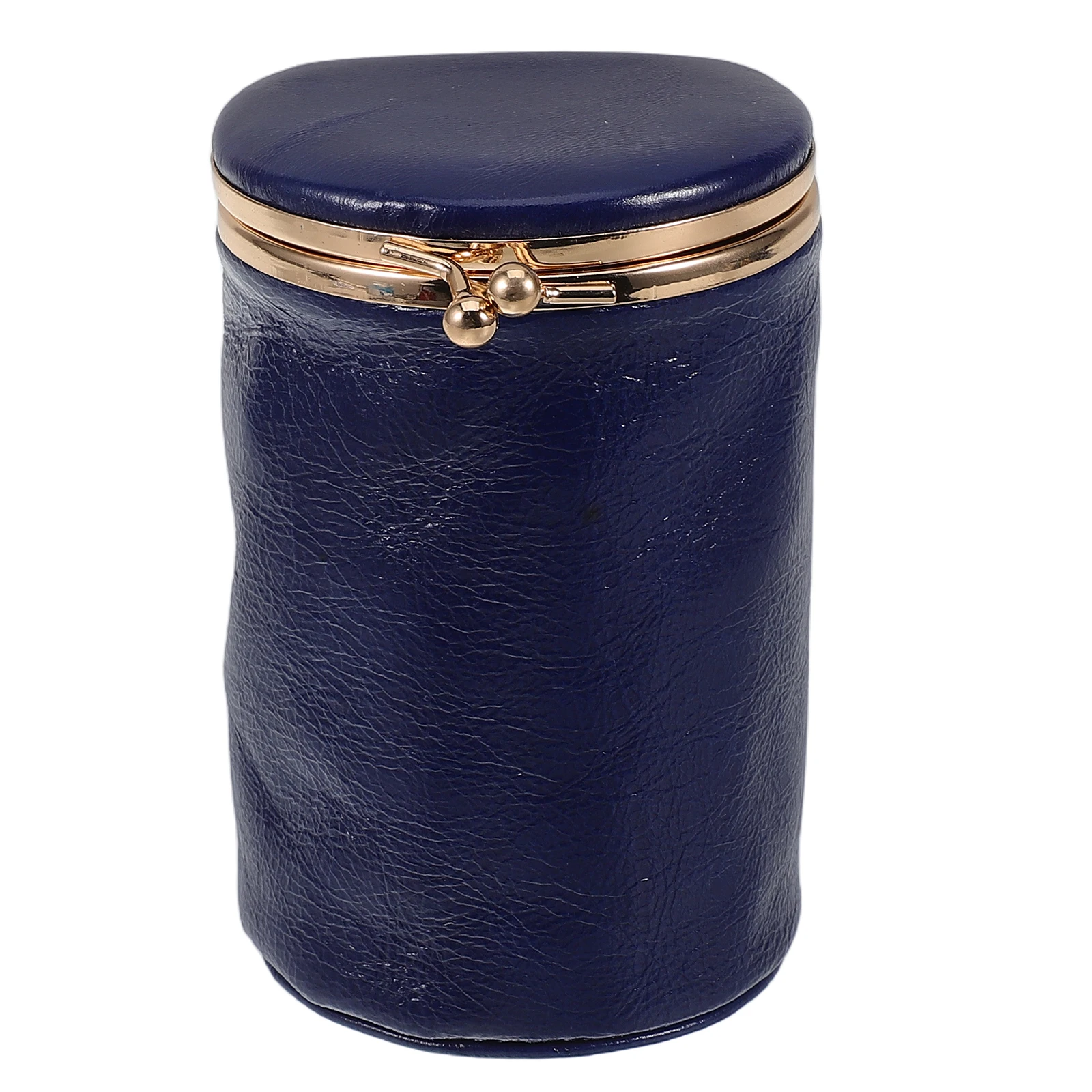 

Portable Lipstick Storage Box Round Case with Mirror Small Makeup Bag for Purse Travel Office Dates Holder Bucket