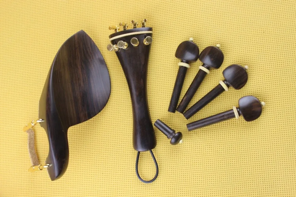 New top undyed ebony Luthier violin parts 4/4 full size Violin Accessories