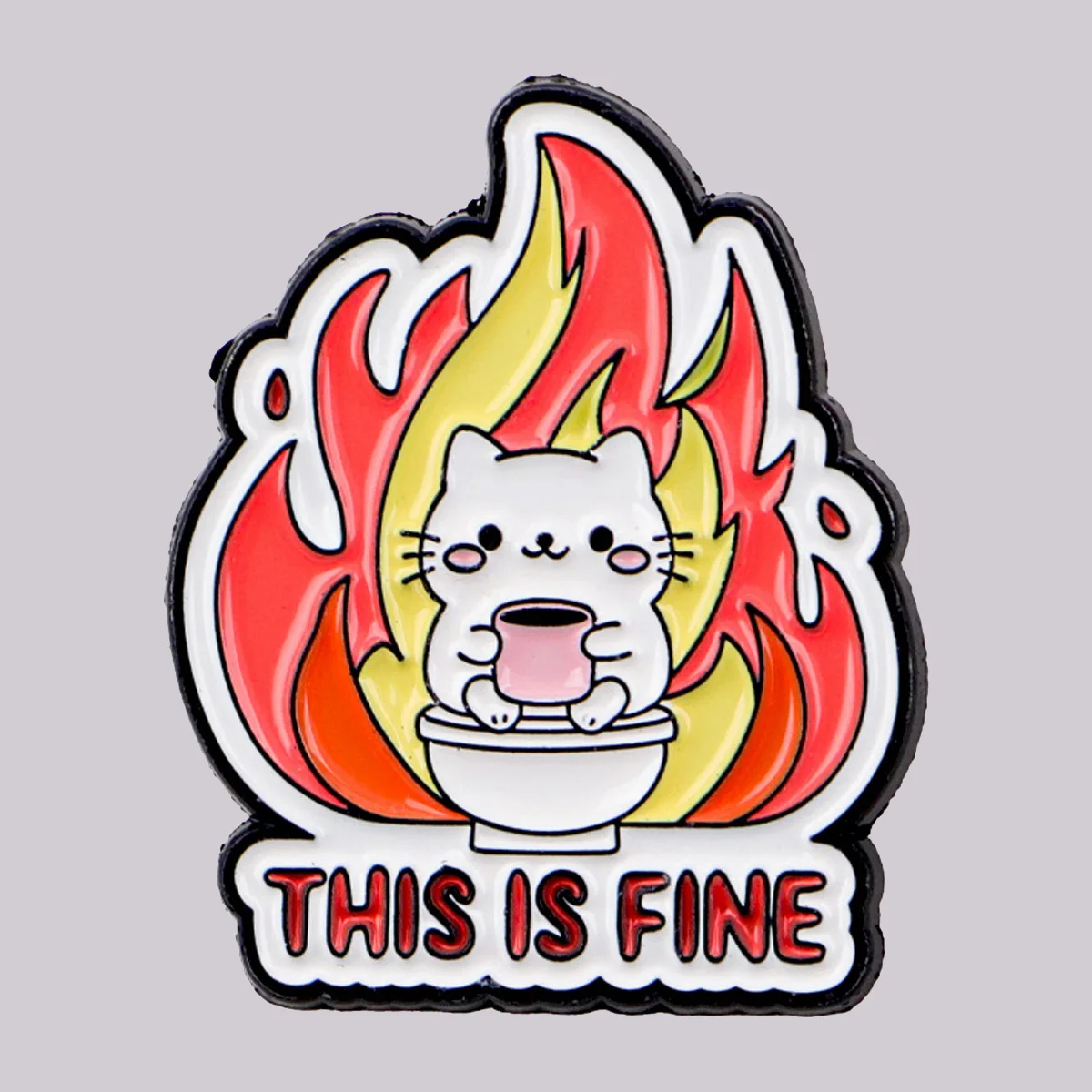 Cute Angry Cat Enamel Pin Quote Brooch Pines Lapel Pins Badge on Backpack Clothing Accessories Funny Jewelry Friends Gifts
