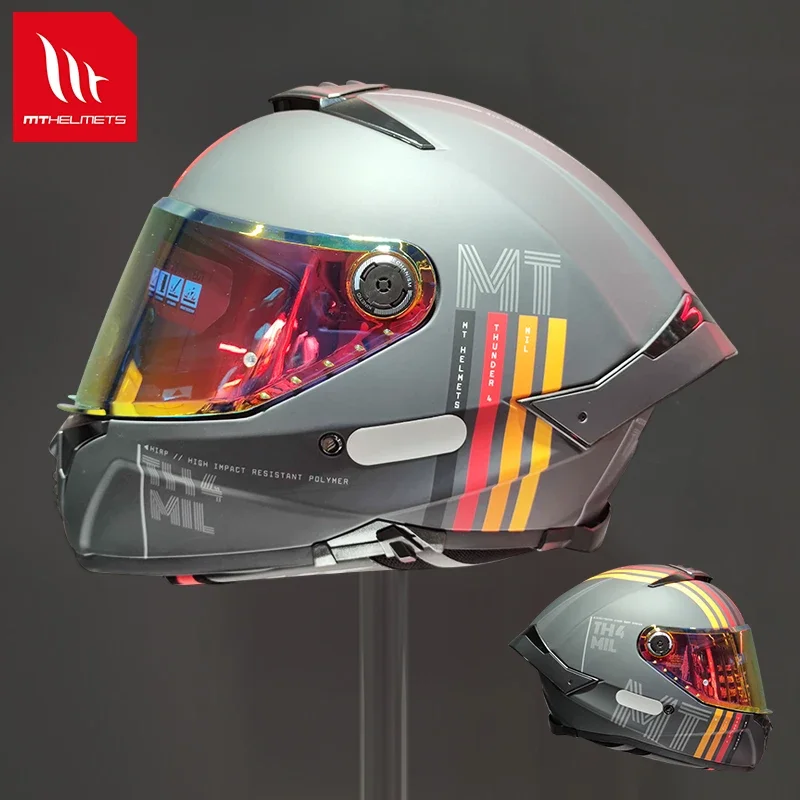 

For Honda Yamaha BMW DOT ECE Certification MT Motorcycle Full-face Helmet Men and Women with Large Tail Fin Racing Capacete