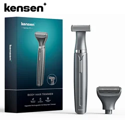 KENSEN l's-Rasoir Électrique 2 en 1 pour Homme, Tondeuse à Cheveux Corporels, Rasoir Professionnel, Tondeuse à Barbe, Rasoir MEG-578