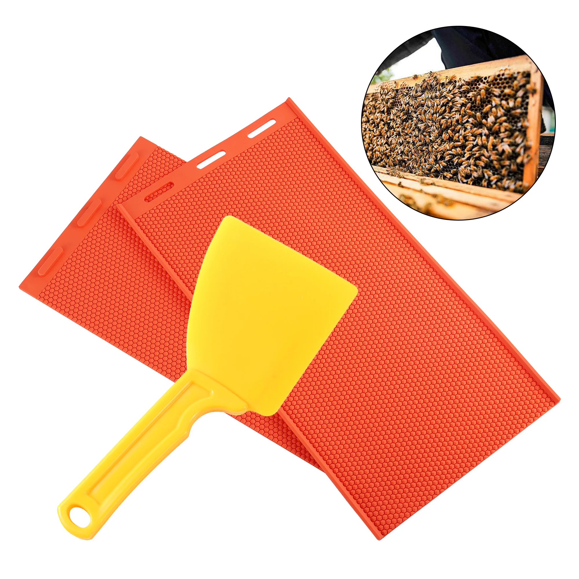 Beeswax Pressing Plate Mould  Honey Spatula Soft  Mould Foundation Beekeeping Equipment  Bee Hive Press Sheet Mould Tools