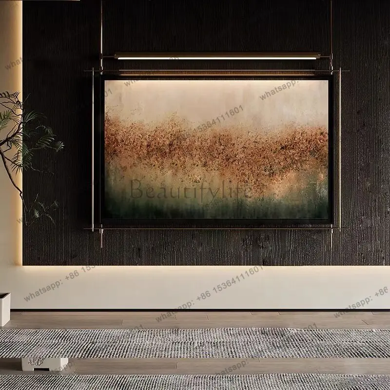 

New Chinese high-end wall painting lighting decoration metal boom hanging painting wall lamp