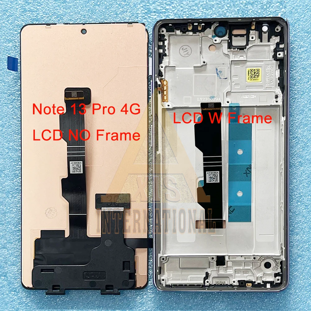 6.67'' Original For Redmi Note 13 Pro 4G LCD 23117RA68G Screen Frame Touch Screen Panel For Xiaomi Poco M6 Pro 4G LCD Display