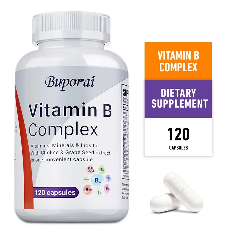 

Vitamin B Complex - Replenish Energy, Relieve Stress, Improve Digestion, and Enhance Immunity, Dietary Supplement