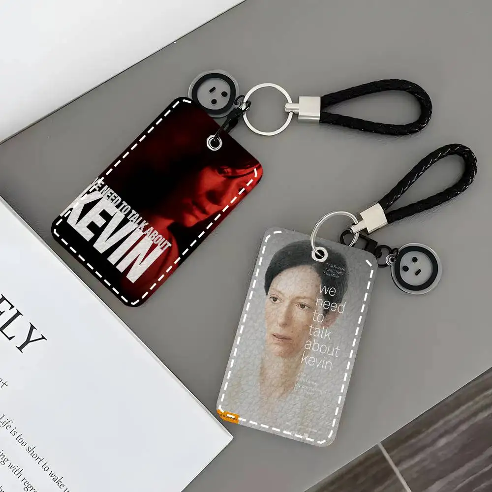 We Need To Talk About K-Kevin Movie Card Case Keychain Access Card Bag Key Tag Ring Leather Card Holder Key Ring Access - view 3