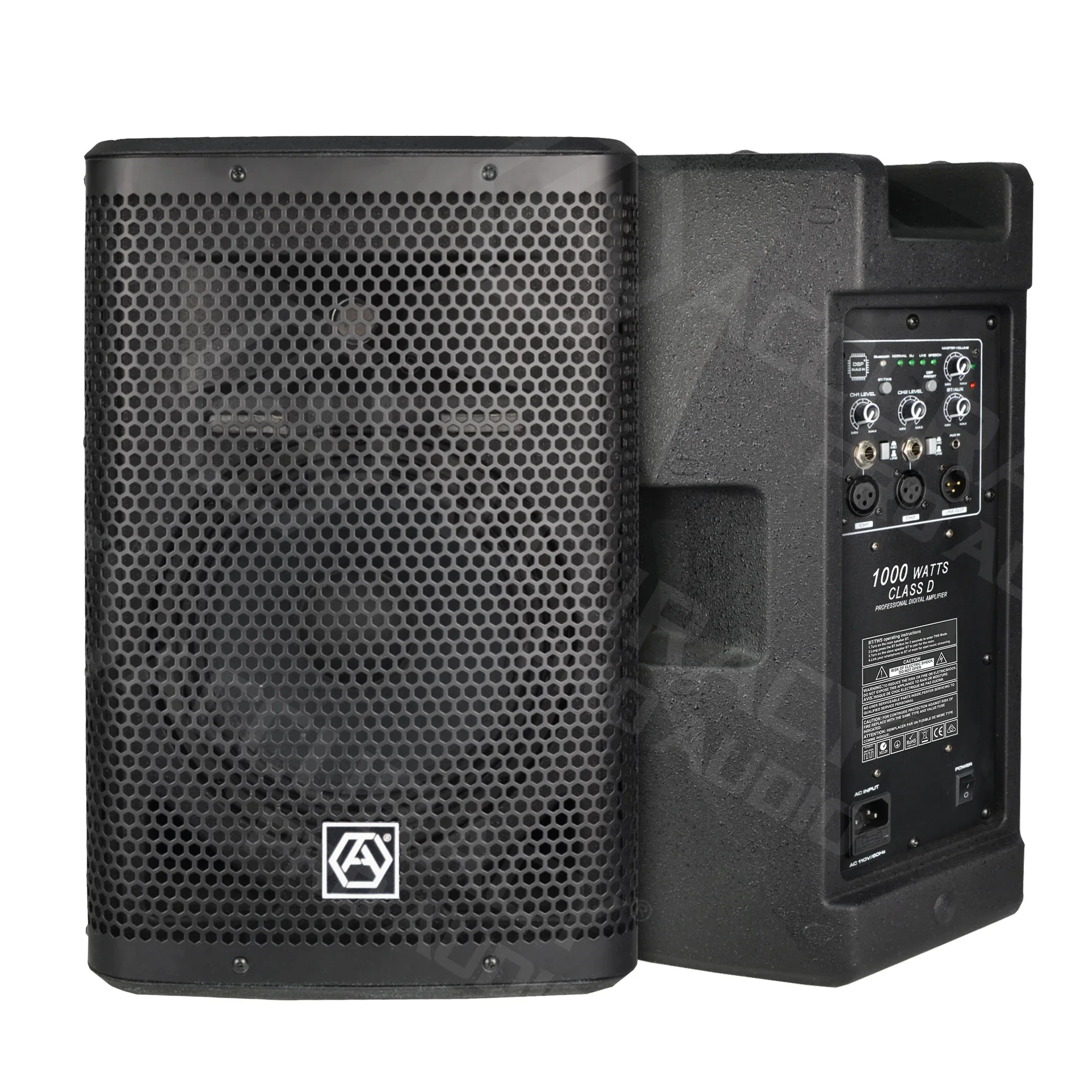 

Акустическая система CAO10D3 1000W RMS, 10-дюймовая 2-полосная PA-система, мощная профессиональная активная колонка из пластика с DSP-экраном.