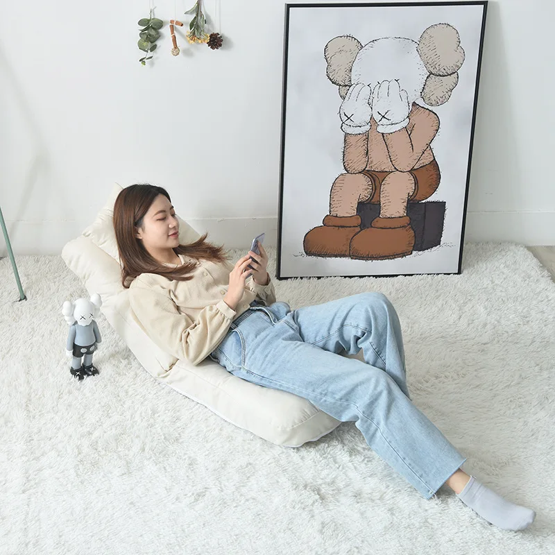 أريكة كسولة يابانية قابلة للطي، حصير، سرير شرفة غرفة نوم فردي، أريكة إسفنجية صديقة للبيئة، كرسي نافذة الخليج