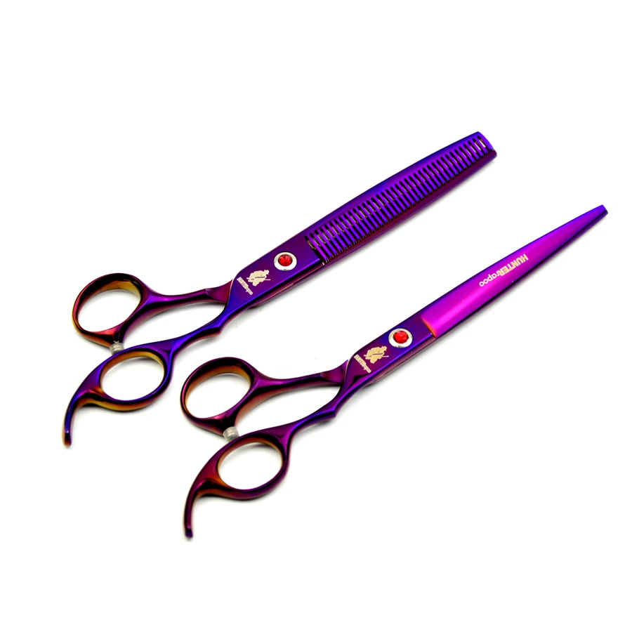 7" Inch Stainless Steel Pet Grooming Shears Set For Dog Cat Hair Beauty Tools Pet Using Styling Thinning Scissors Clipper