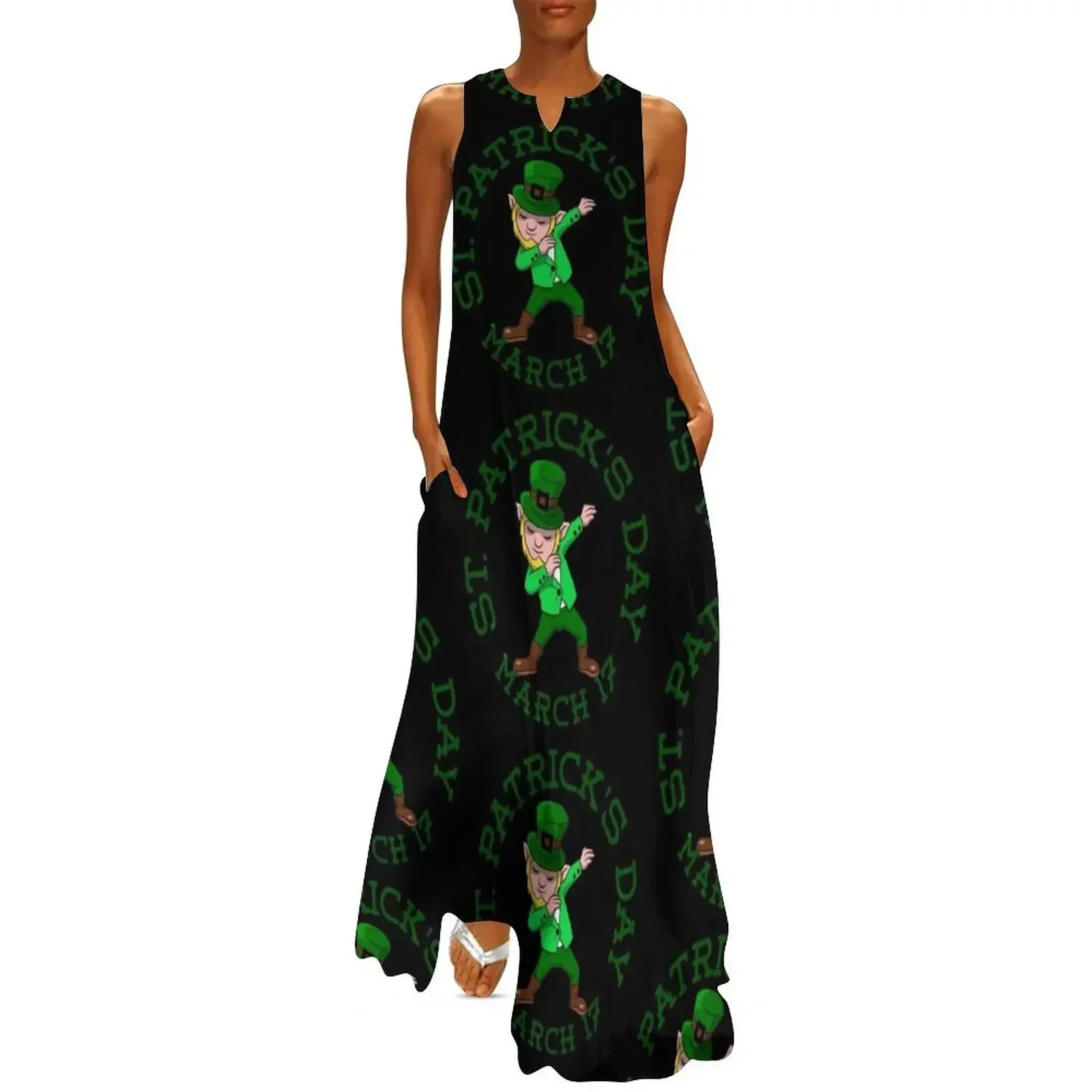 

blonde dabbing leprechaun Long Dress woman dress Dresses for wedding party dress womens