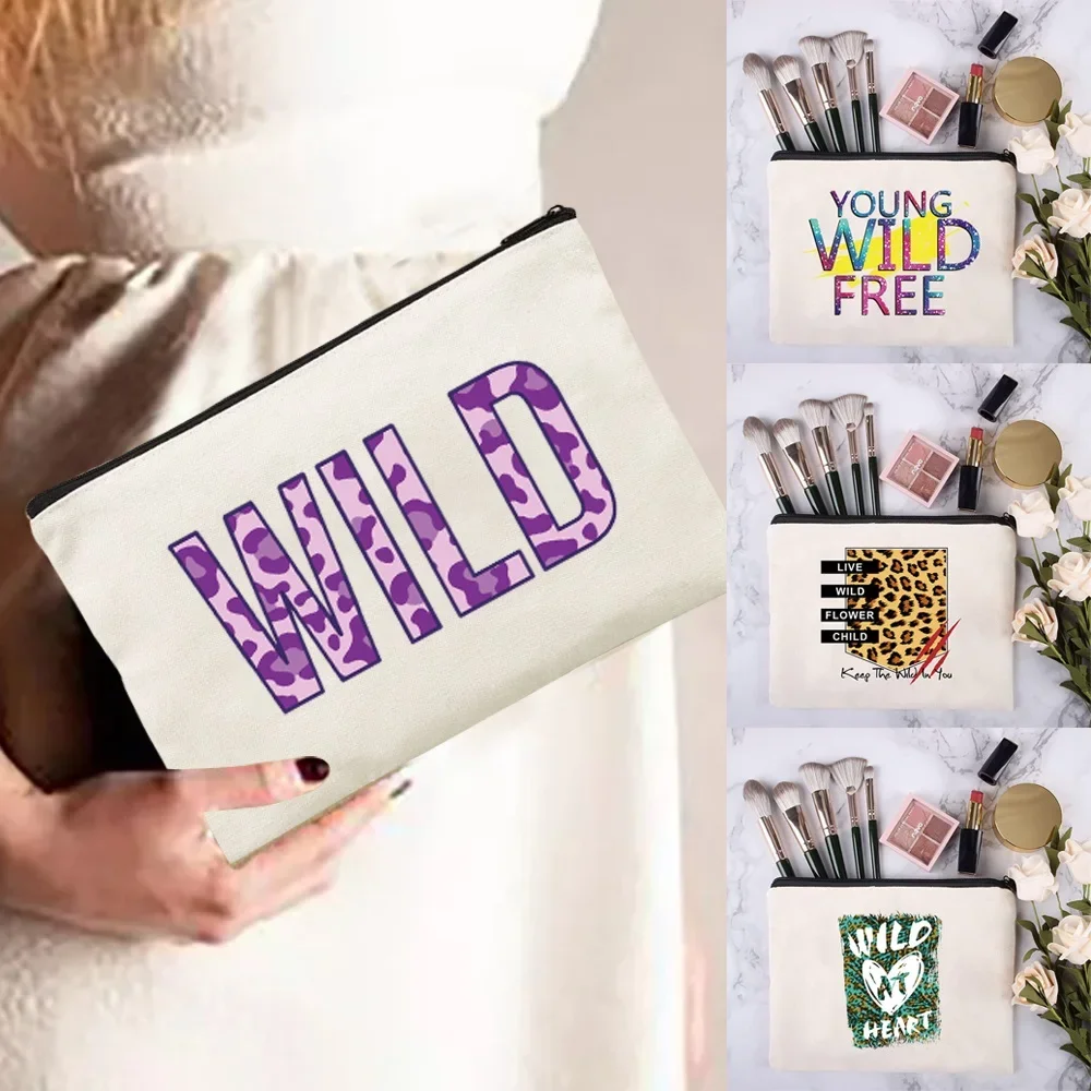 

Women Cosmetic Storage Organizer Hand Travel Bag Lipstick Makeup Pouch Fashion Zipper Clutch Phone Purse Wild Pattern