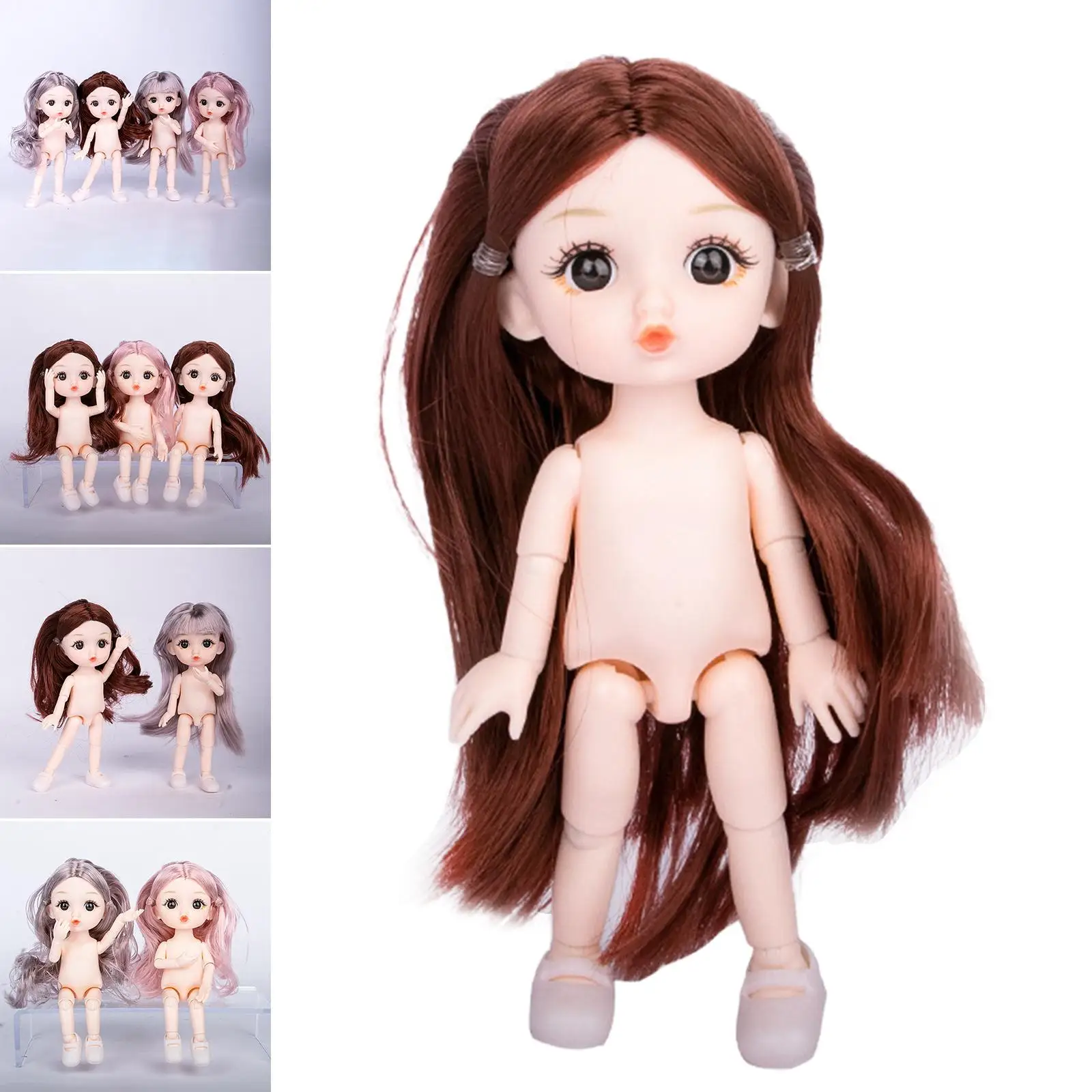 Preciosa muñeca de moda de 16cm, articulaciones flexibles, juego de simulación, juego de juguete para juguete