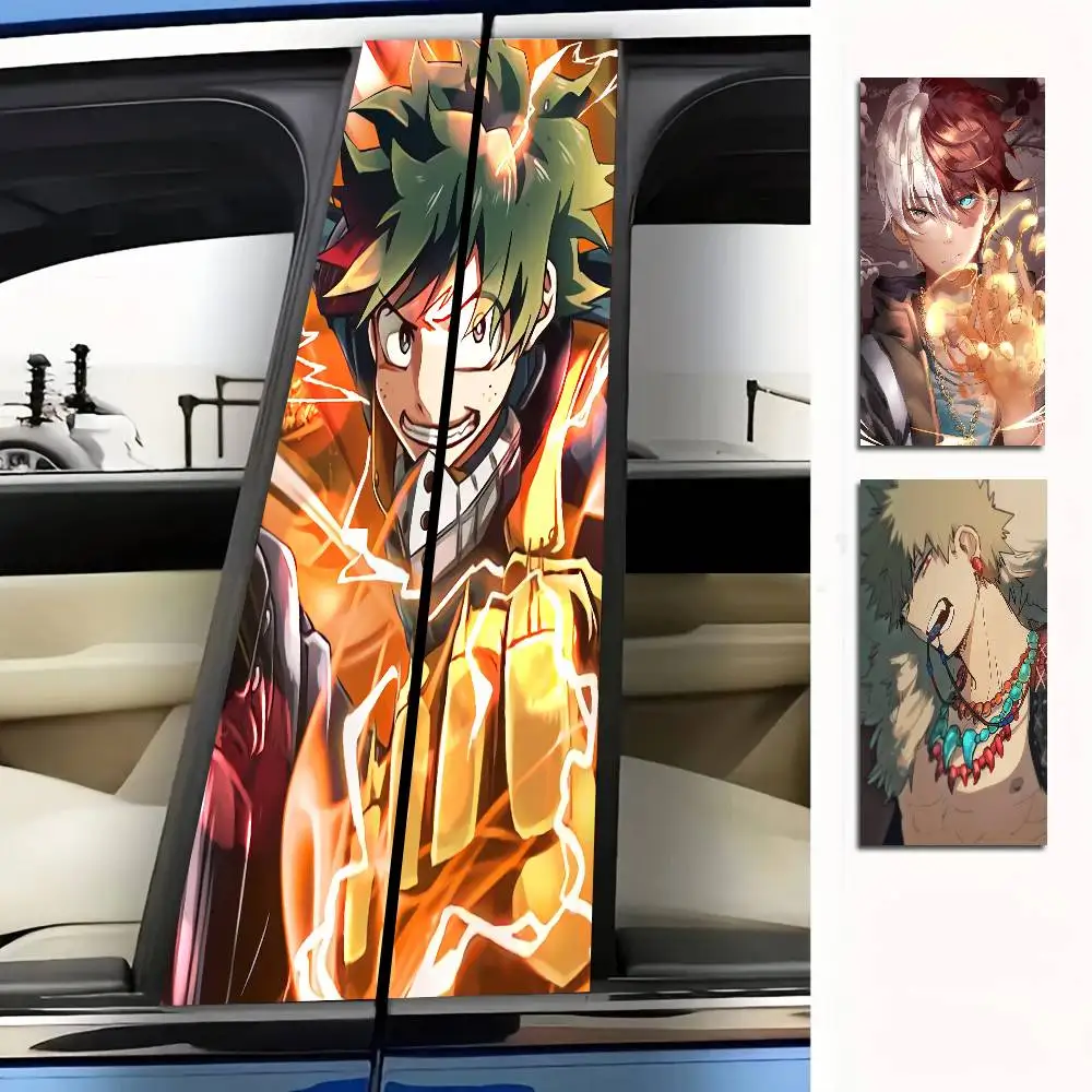 

My Hero Academia 2pcs Car Sticker Car B-Pillar Sticker Car Door Pillar Decal Waterproof Decal Cover Scratched Decal Sticker