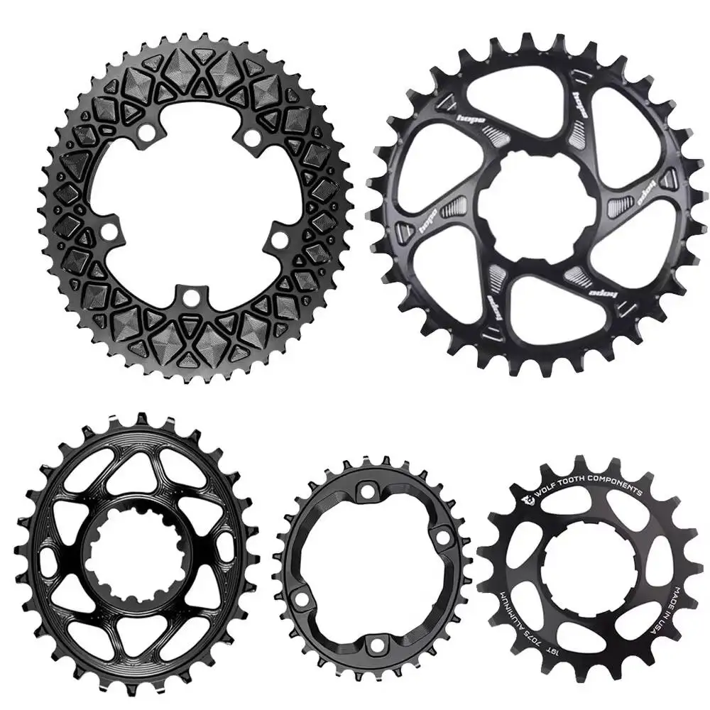 Oval Direct Mount Mountain Bike Chainring with Positive & Negative Teeth, Compatible with Wolftooth Absoluteblack Hope