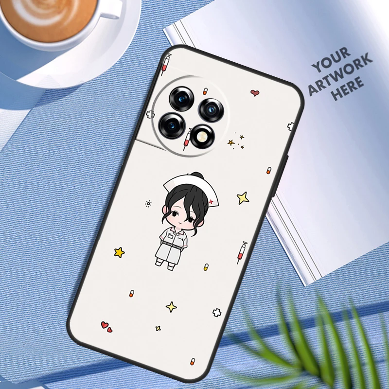 Cartoon Doctor Nurse Case For OnePlus Nord CE 3 Lite 2 2T N10 N20 OnePlus 12R 10T 9RT 10R 8 9 10 Pro 11 12 Cover