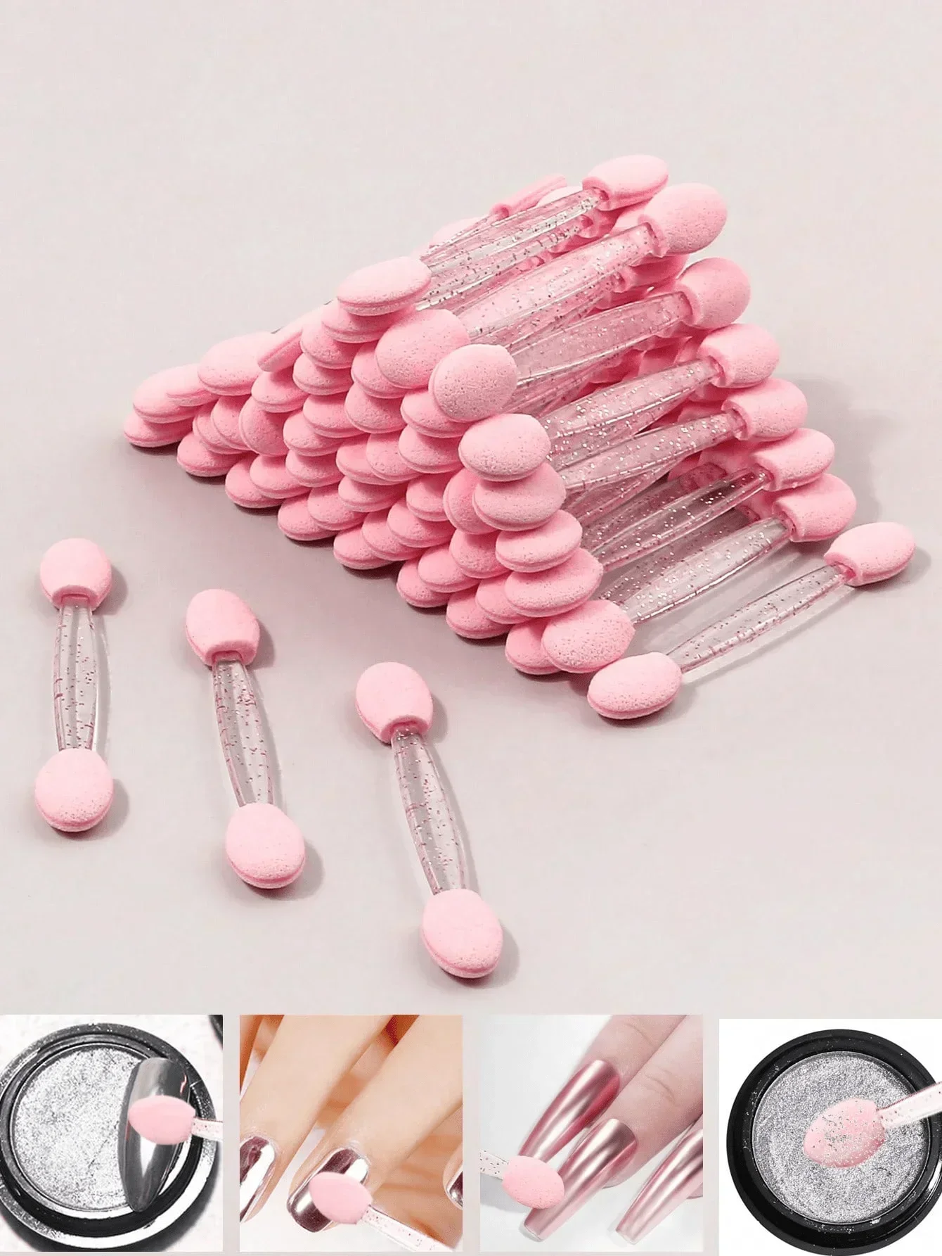 Double Sided Chrome Nail Art Brush Set