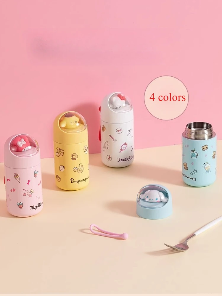 

MINISO Sanrio water bottle with large capacity, cute thermos for girls in winter;