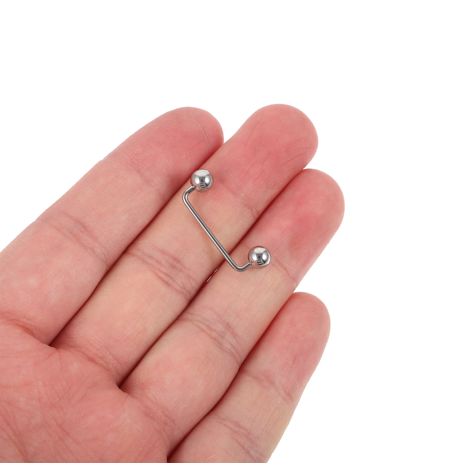 

2Pcs Stainless Steel Collarbone Piercing Rings Sphere Silver Jewelry Daily Wear Body Piercing Studs
