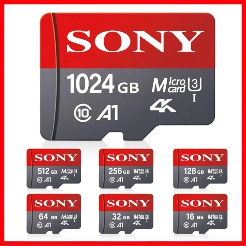 

SONY Micro SD Card Memory Class 10 High Speed 1024GB 4K Ultra-HD Video A2 TF Flash Card MicroSD for Xiaomi Camera Phone Drone