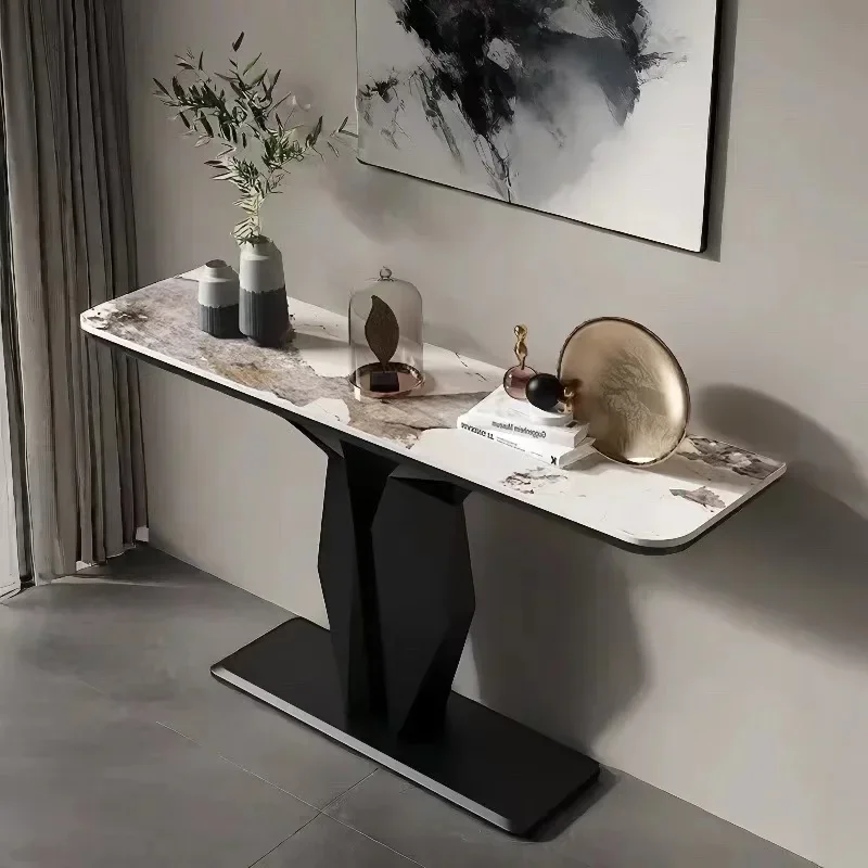 Modern Luxury High-End Stainless Steel Corner Table Cabinet Living Room Foyer Table Corridor Console Table Bar Cabinets