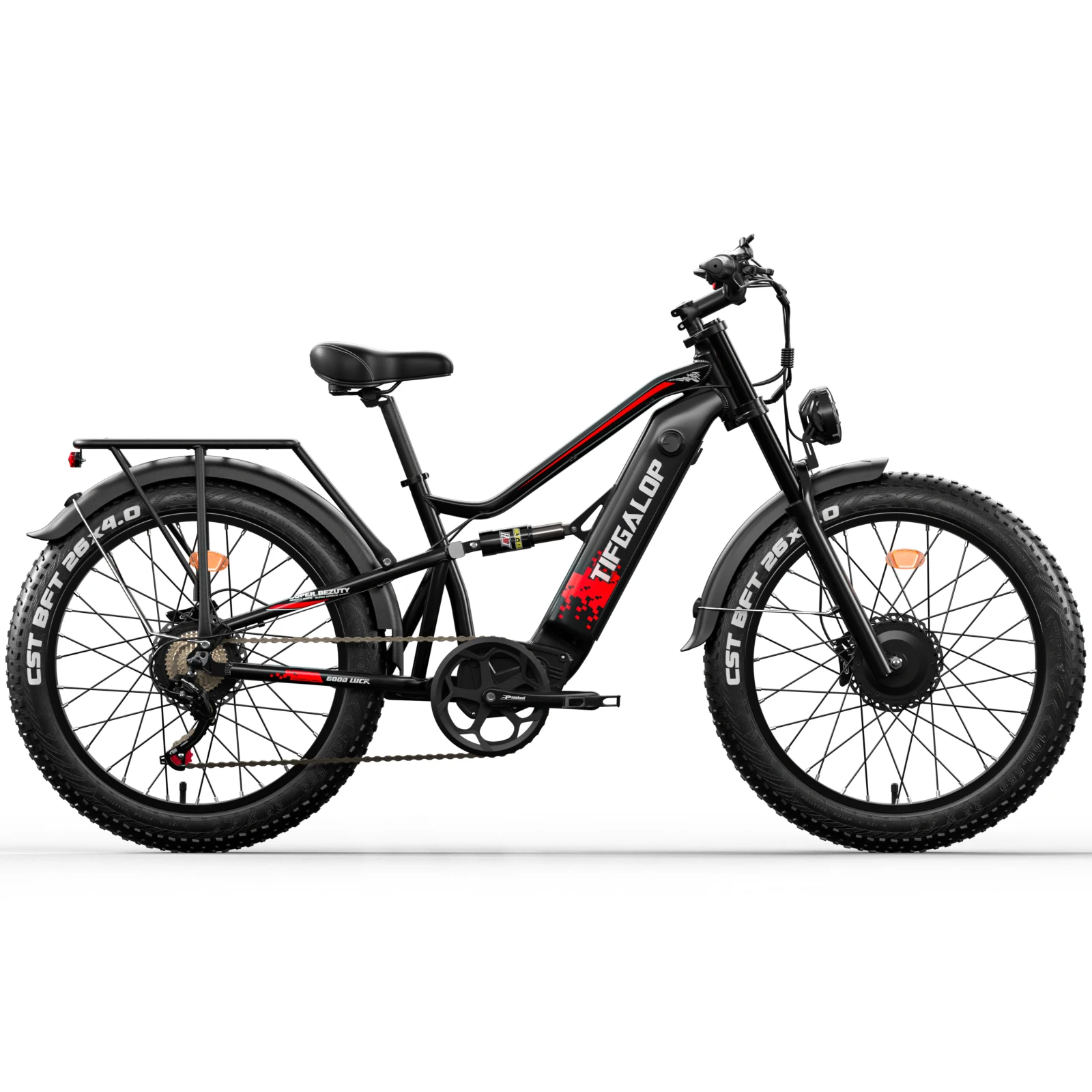 TIFGALOP ES7PRO City Electric Bicycle 750W 52V21AH Top Speed 32mph 26 inch Fat Tire Mountain Off road Electric Bicycle