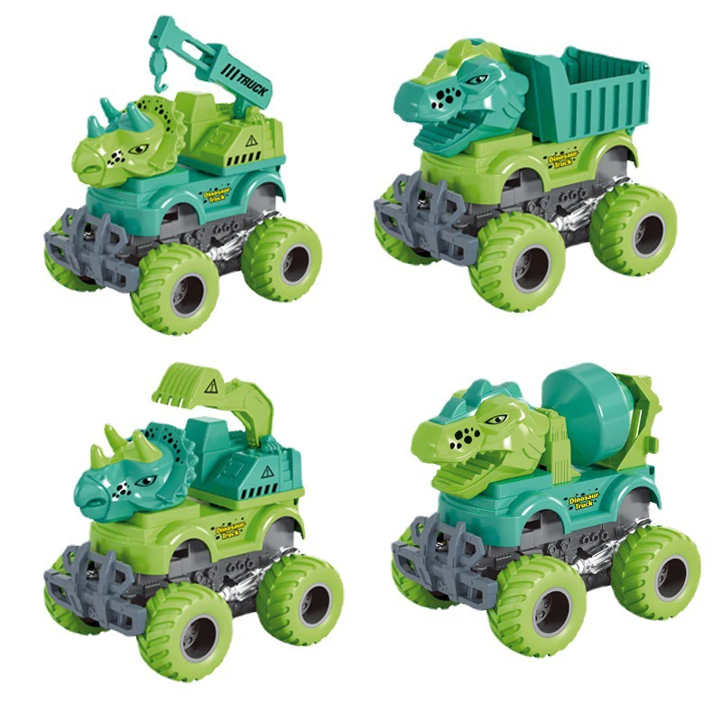 Creative Collision Deformation Dinosaur Toys Funny Cartoon Inertia Engineering Car Children's Toys Boys Holiday Birthday Gifts