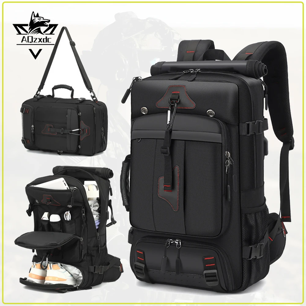 

Travel Backpack Large Carry on Backpack Durable Convertible Duffle Bag Fit for 17 Inch Laptop with Shoe Compartment Wet Pocket
