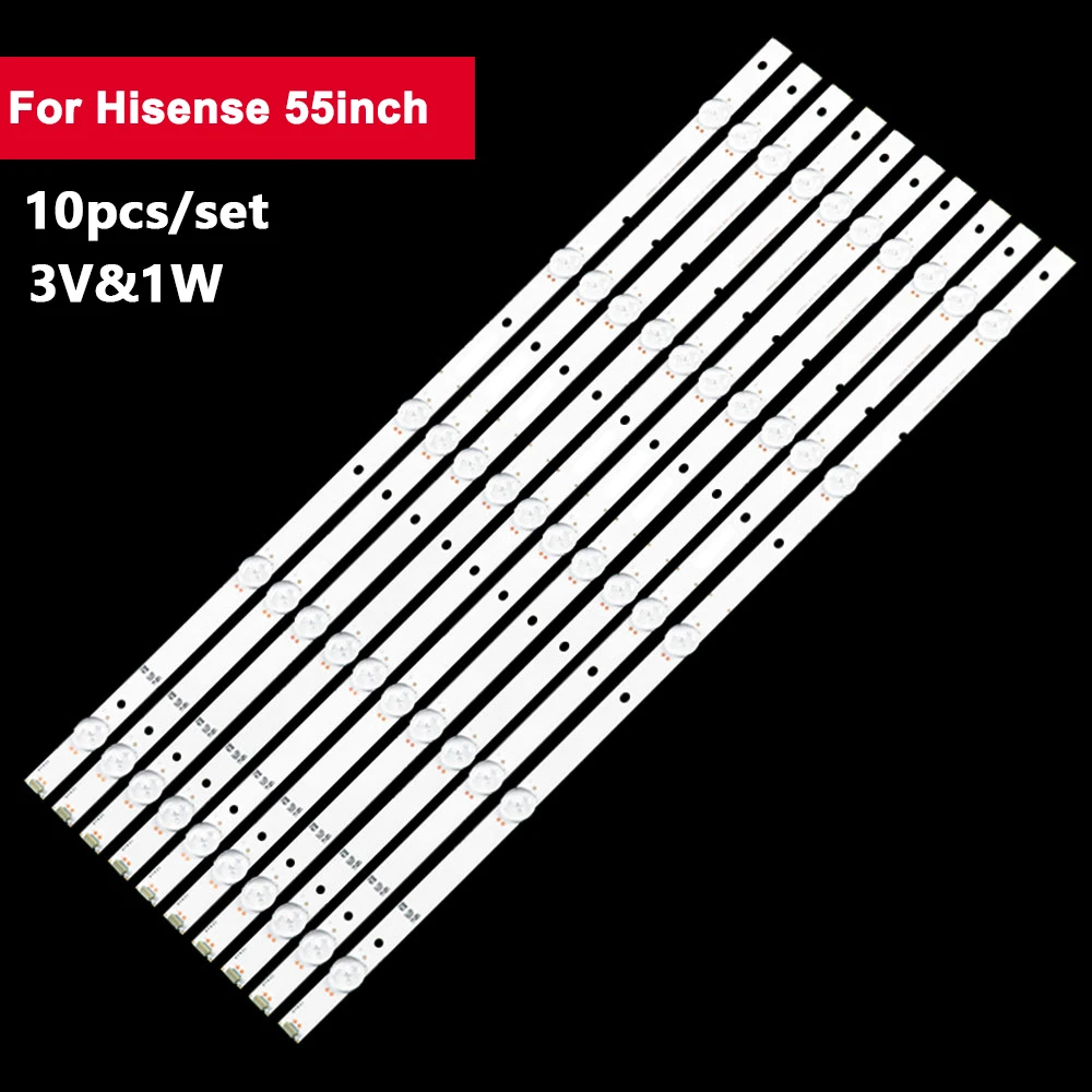 

5SET 55in 555mm LED Backlight Strip for Hisense 5led Csp 55EC320A 55M5000U 55EC320A 55C270W 55H6607 55P6000U 55P6000B SVH550AL2