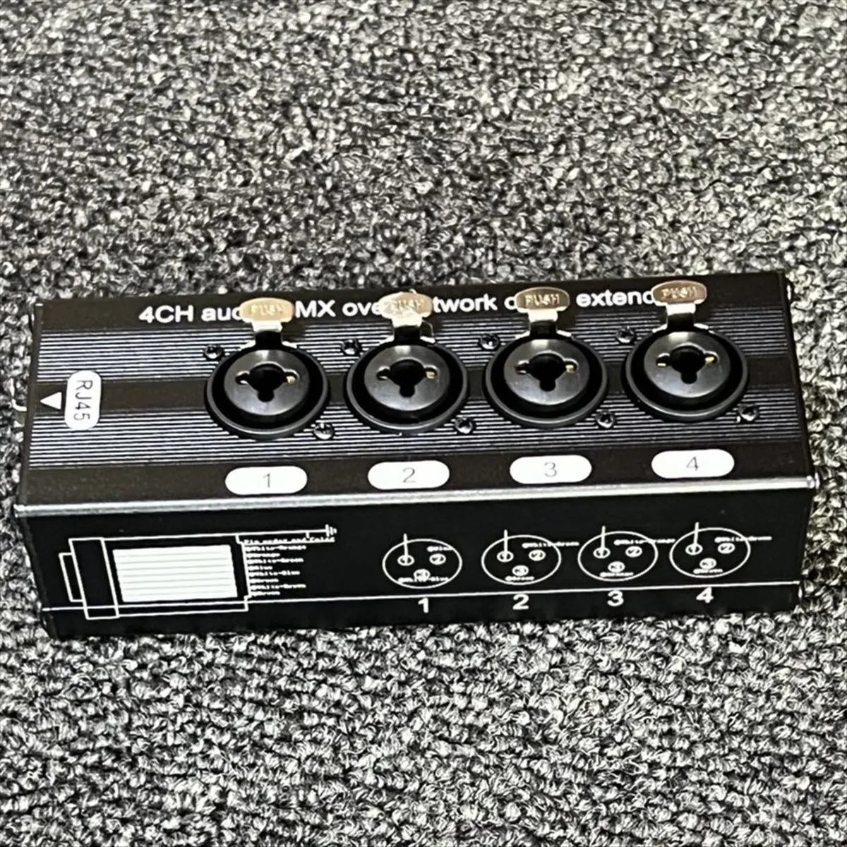 L77A 4-Channel Audio/ over Network Cable Extender 3-Pin XLR Audio and DMX512 Network Signal Extender Female