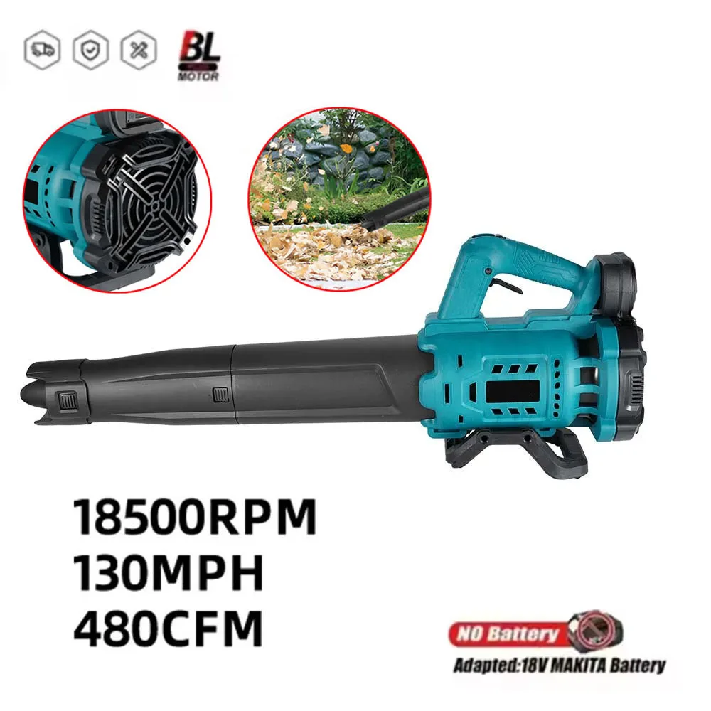 Efficient Electric Air Blower Cordless Regulation Leaf Snow Dust Cleaning Blower Tool for Makita 18V-21V Battery